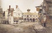 Cornelius Varley Ross Market Place,Herefordshire a sketch on the spot (mk47) Spain oil painting artist